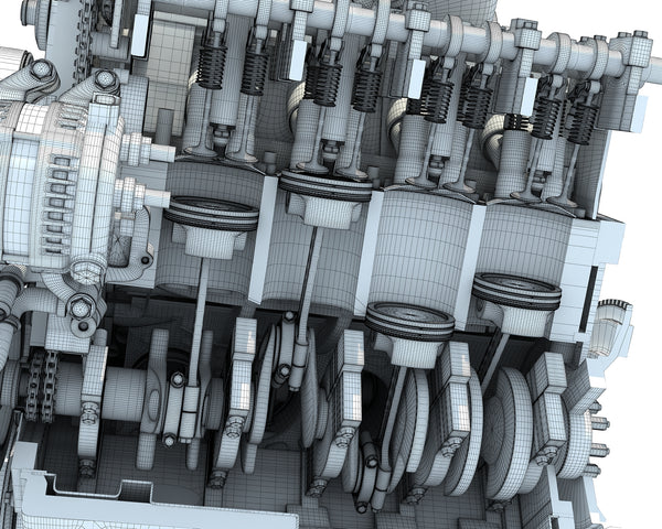 V8 Engine Cutaway Animation - 3D Models – 3D Horse