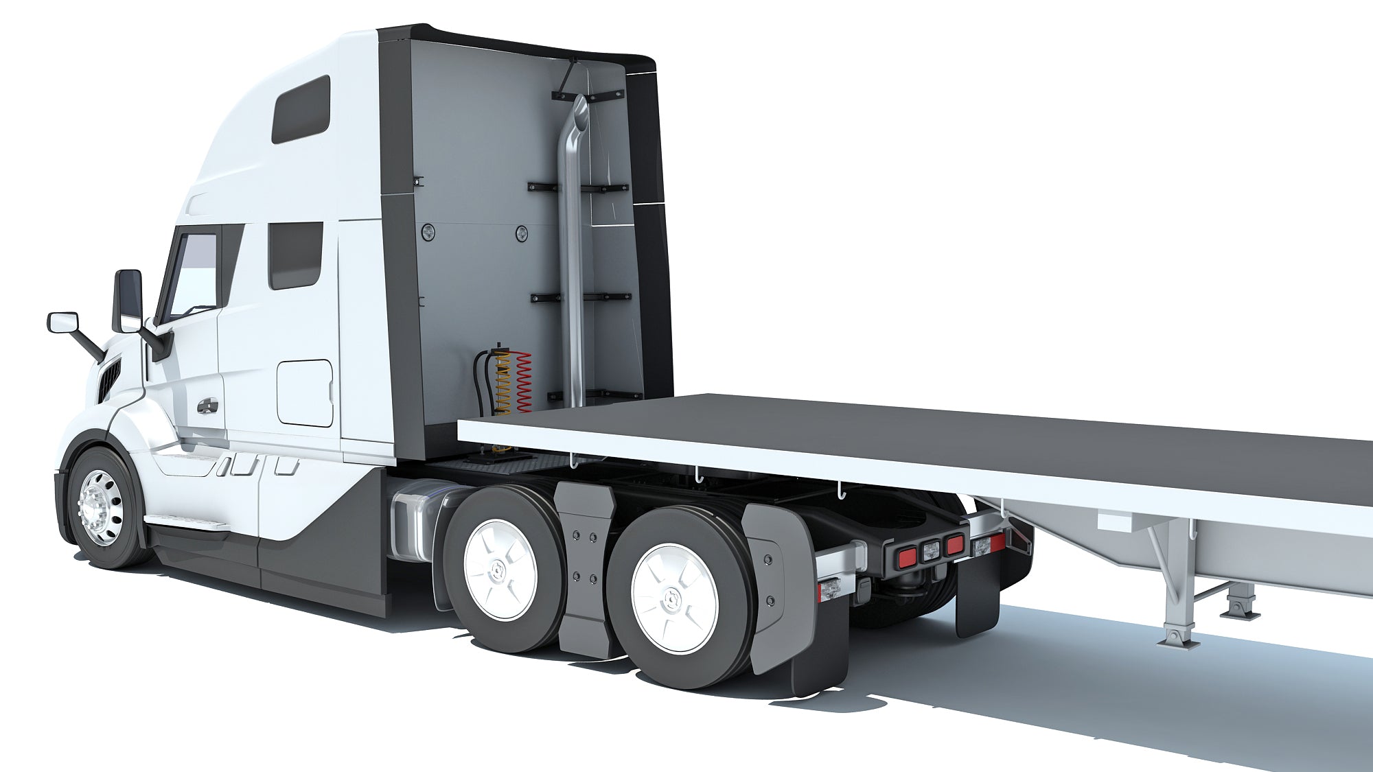 2024 Semi Truck with Flatbed Trailer