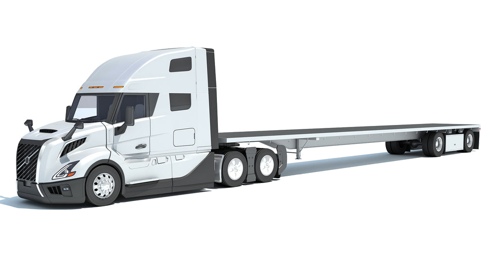 2024 Semi Truck with Flatbed Trailer