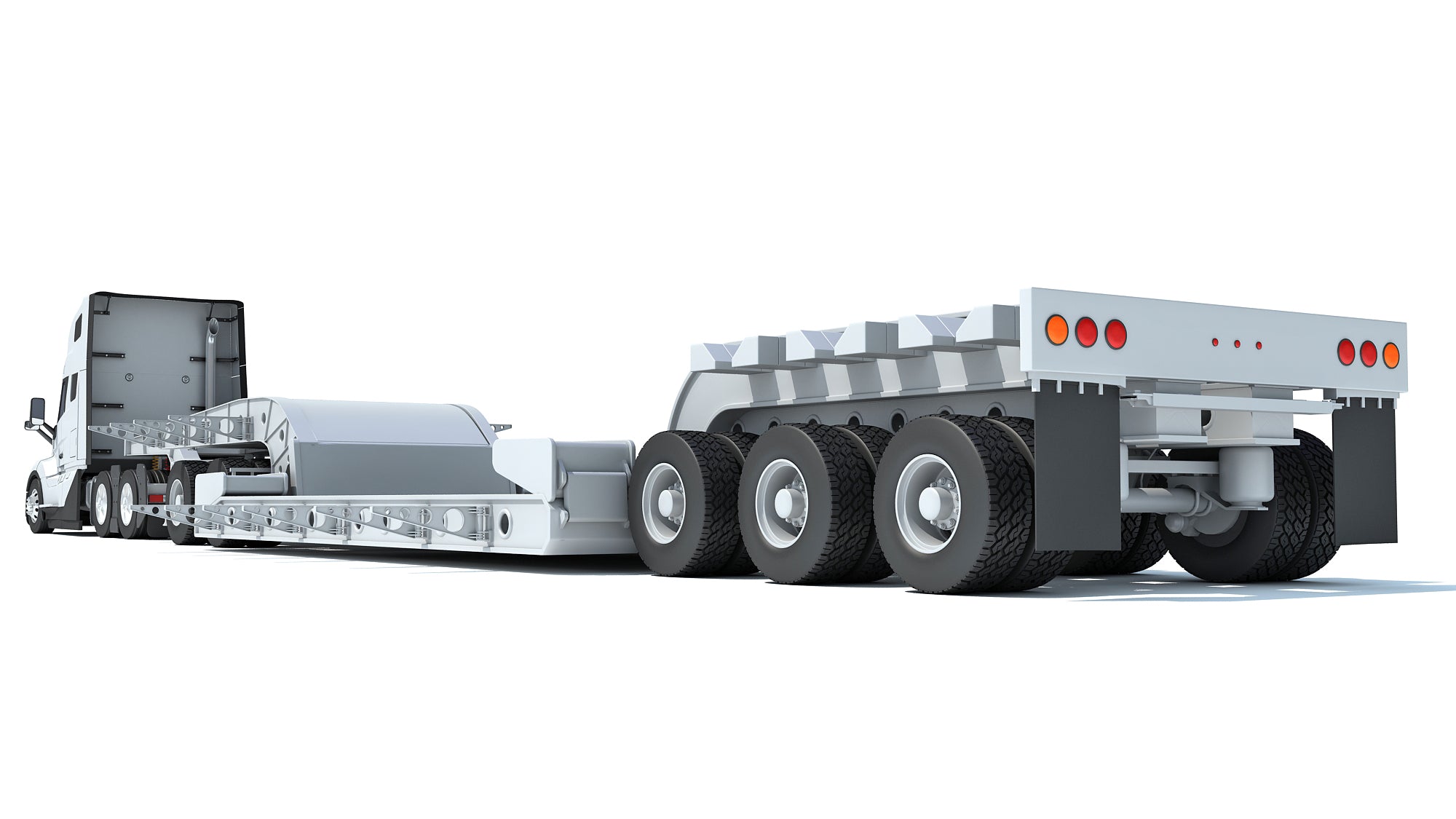 2024 Semi Truck with Lowboy Trailer