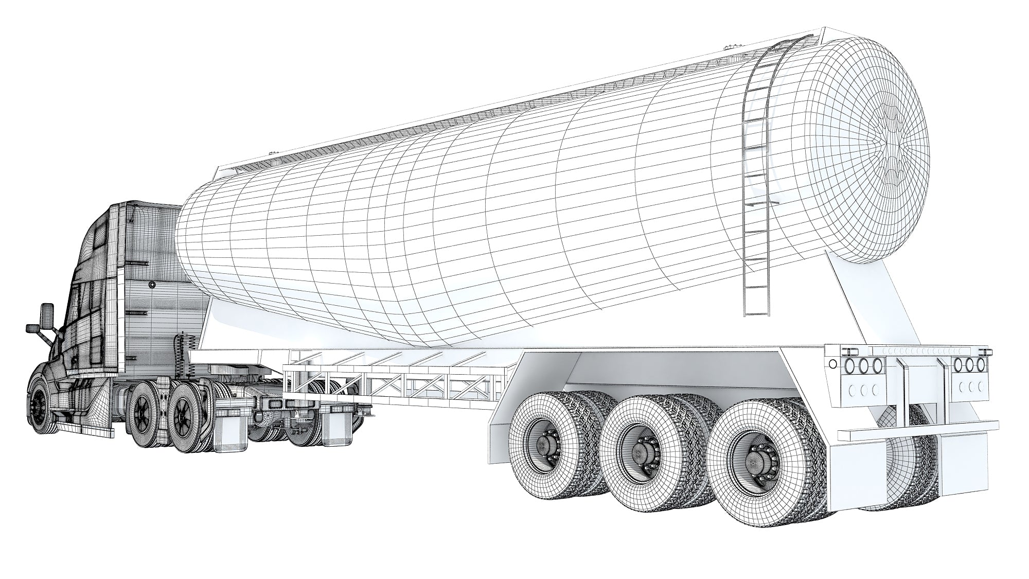 2024 Semi Truck with Tank Trailer