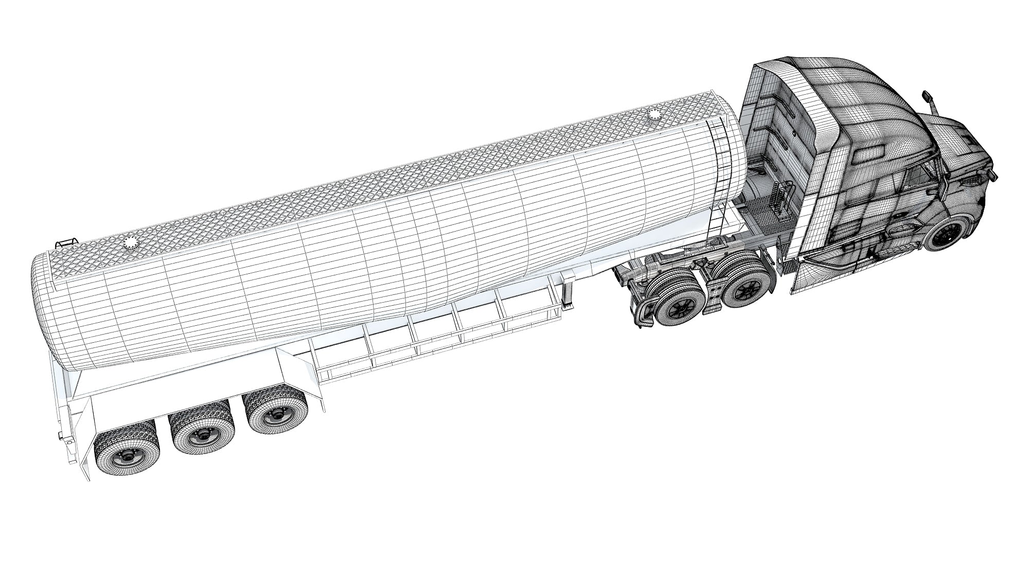 2024 Semi Truck with Tank Trailer