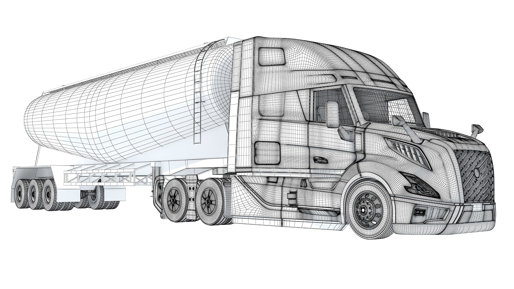 2024 Semi Truck with Tank Trailer