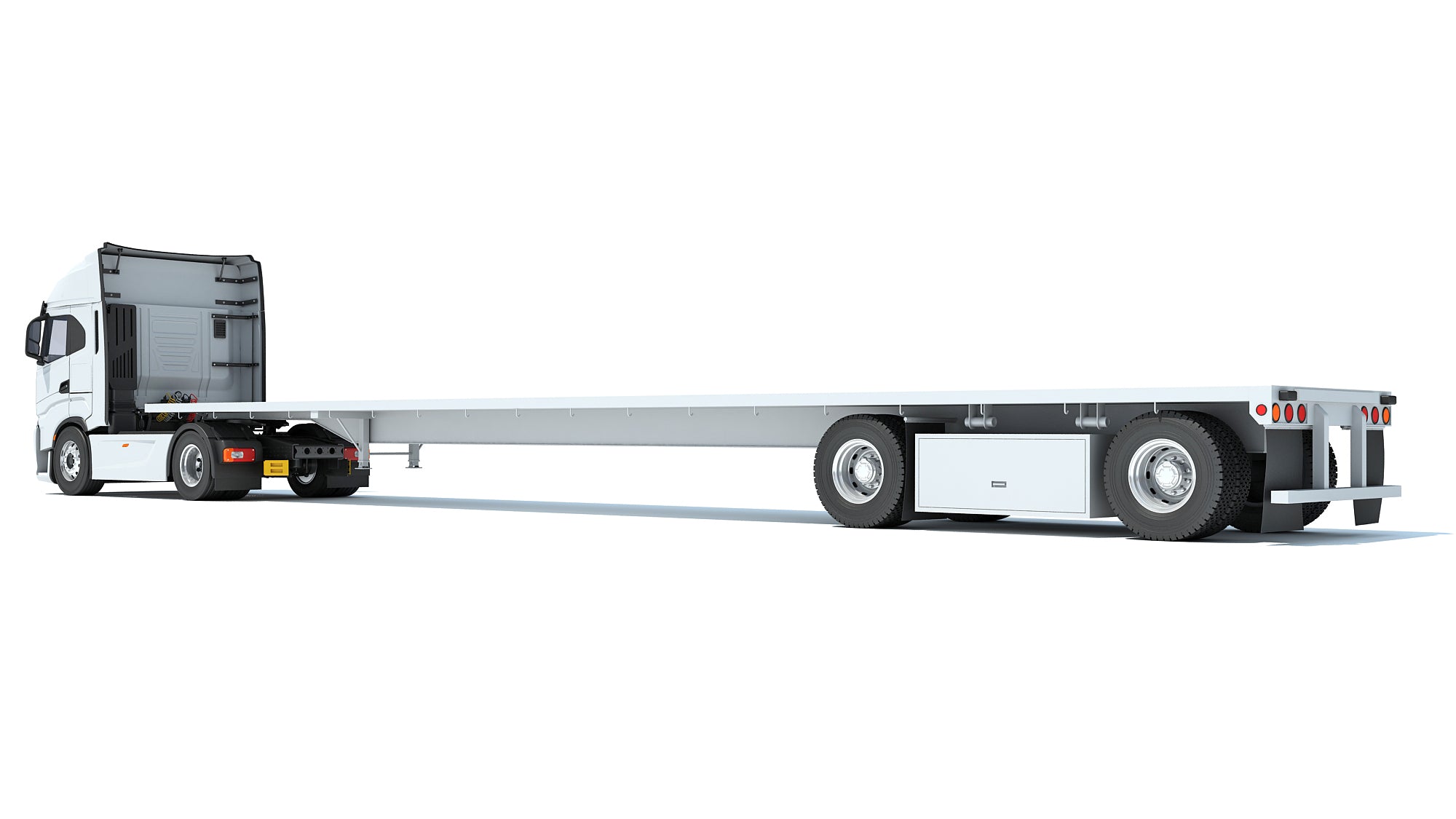 Iveco Truck with Flatbed Trailer