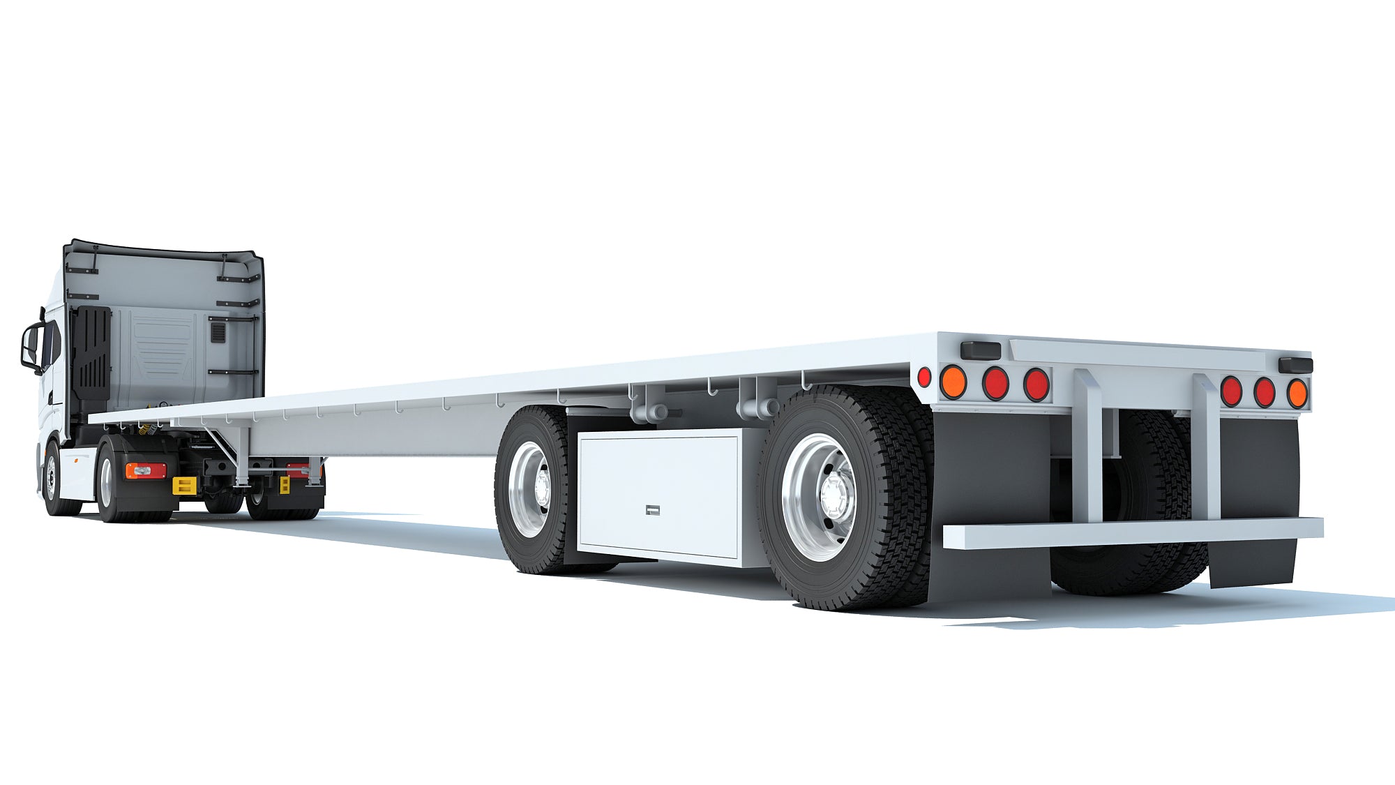 Iveco Truck with Flatbed Trailer