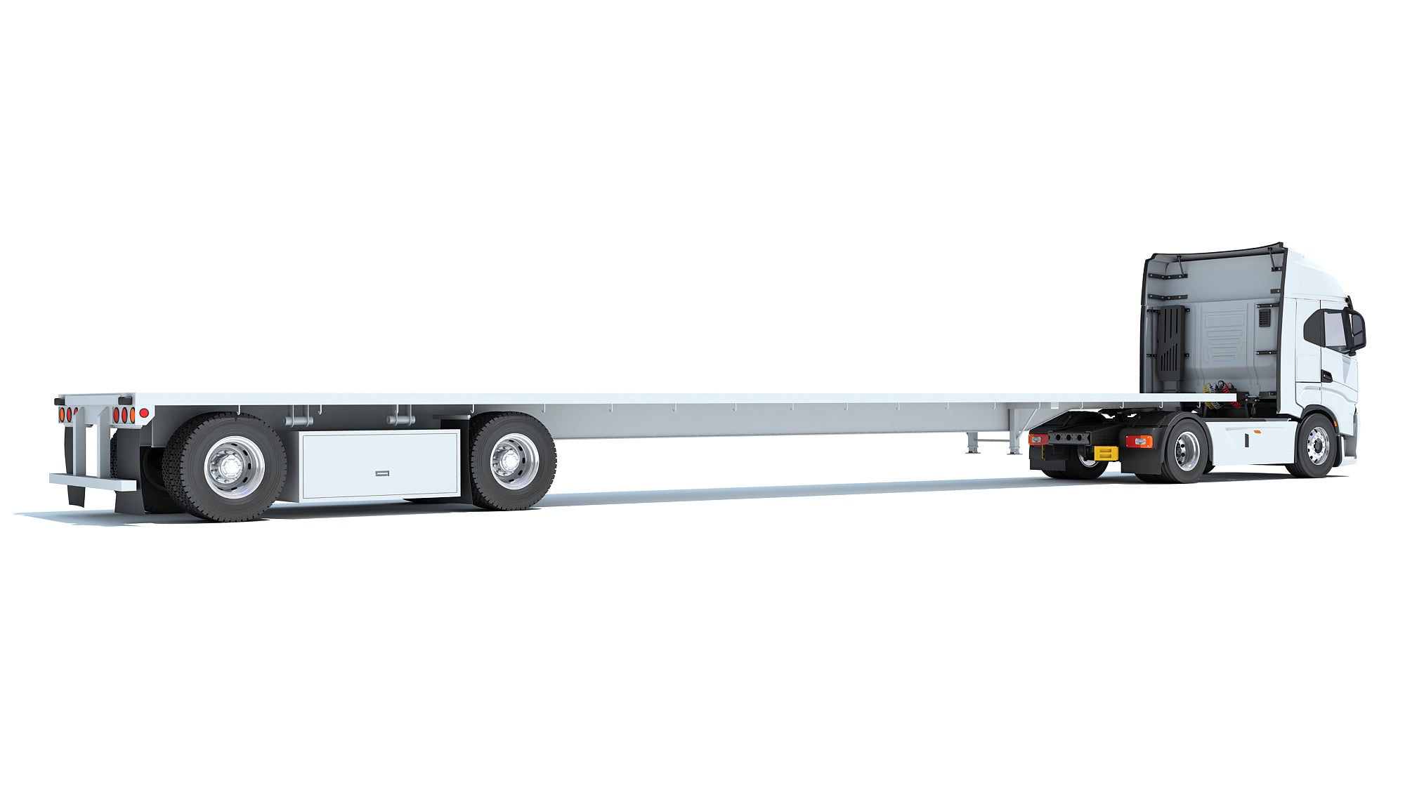 Iveco Truck with Flatbed Trailer