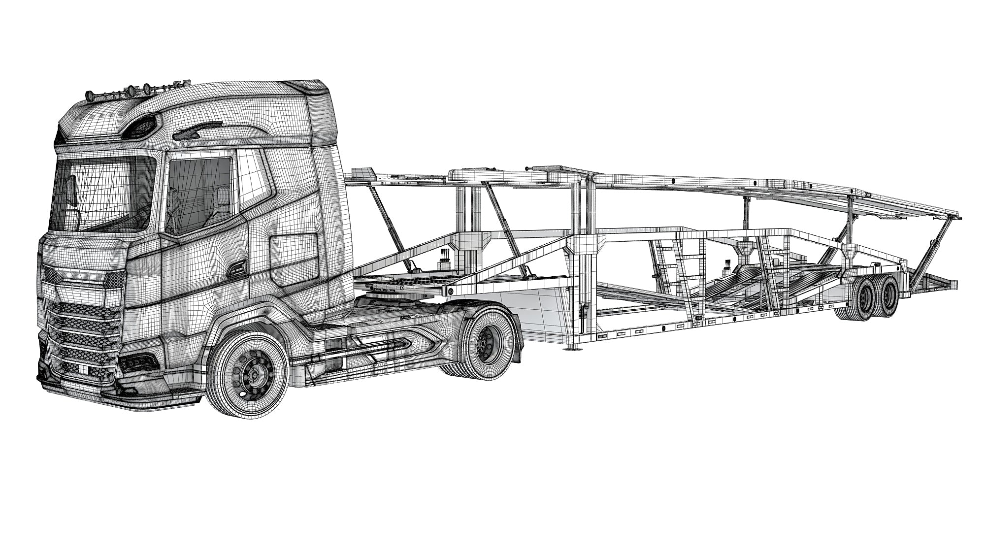 Car Carrier Semi Truck Trailer