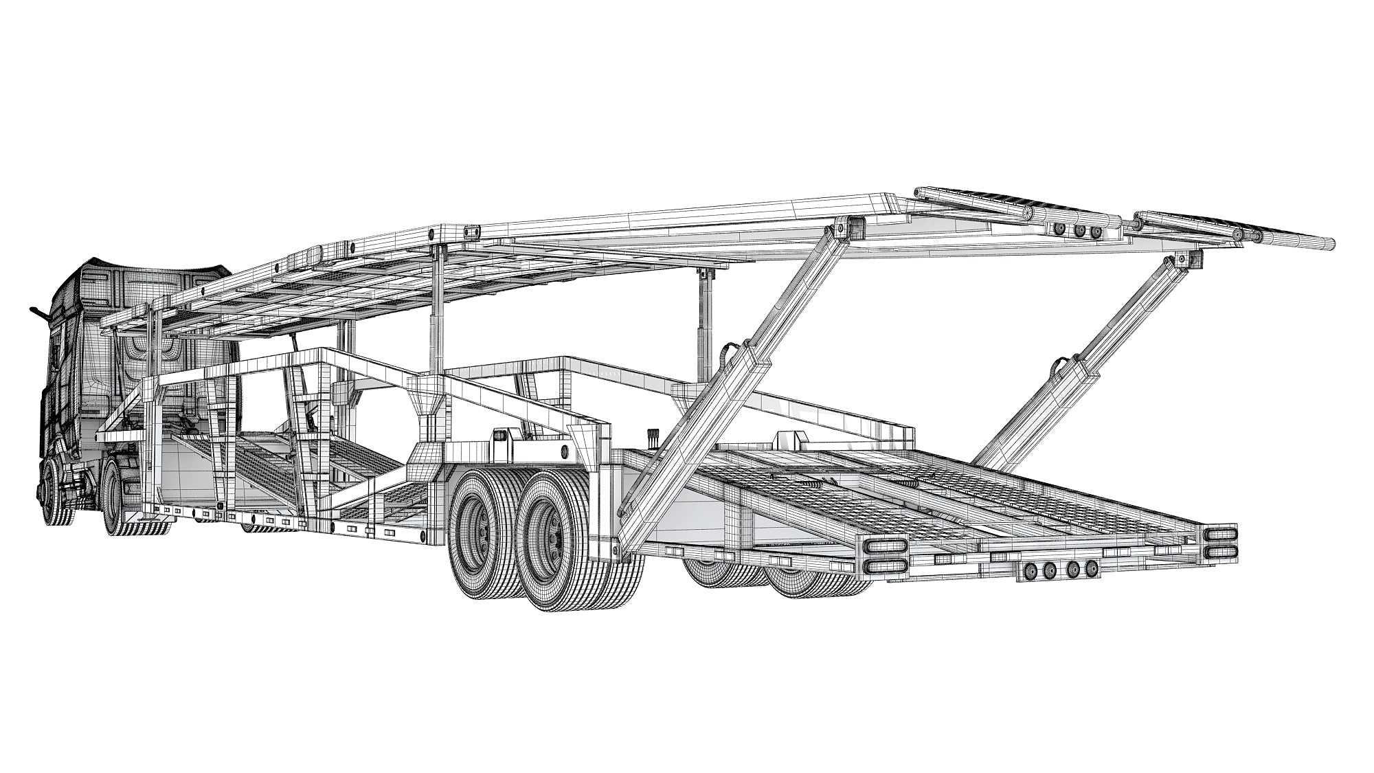 Car Carrier Semi Truck Trailer