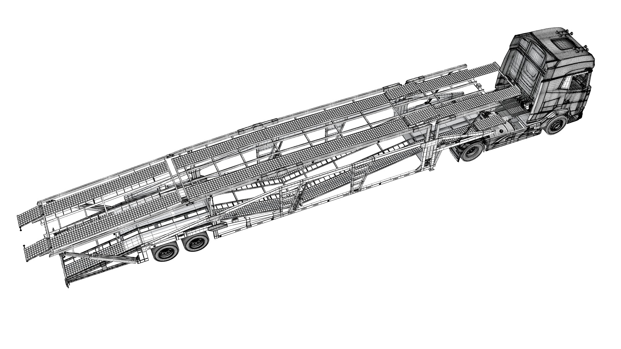 Car Carrier Semi Truck Trailer