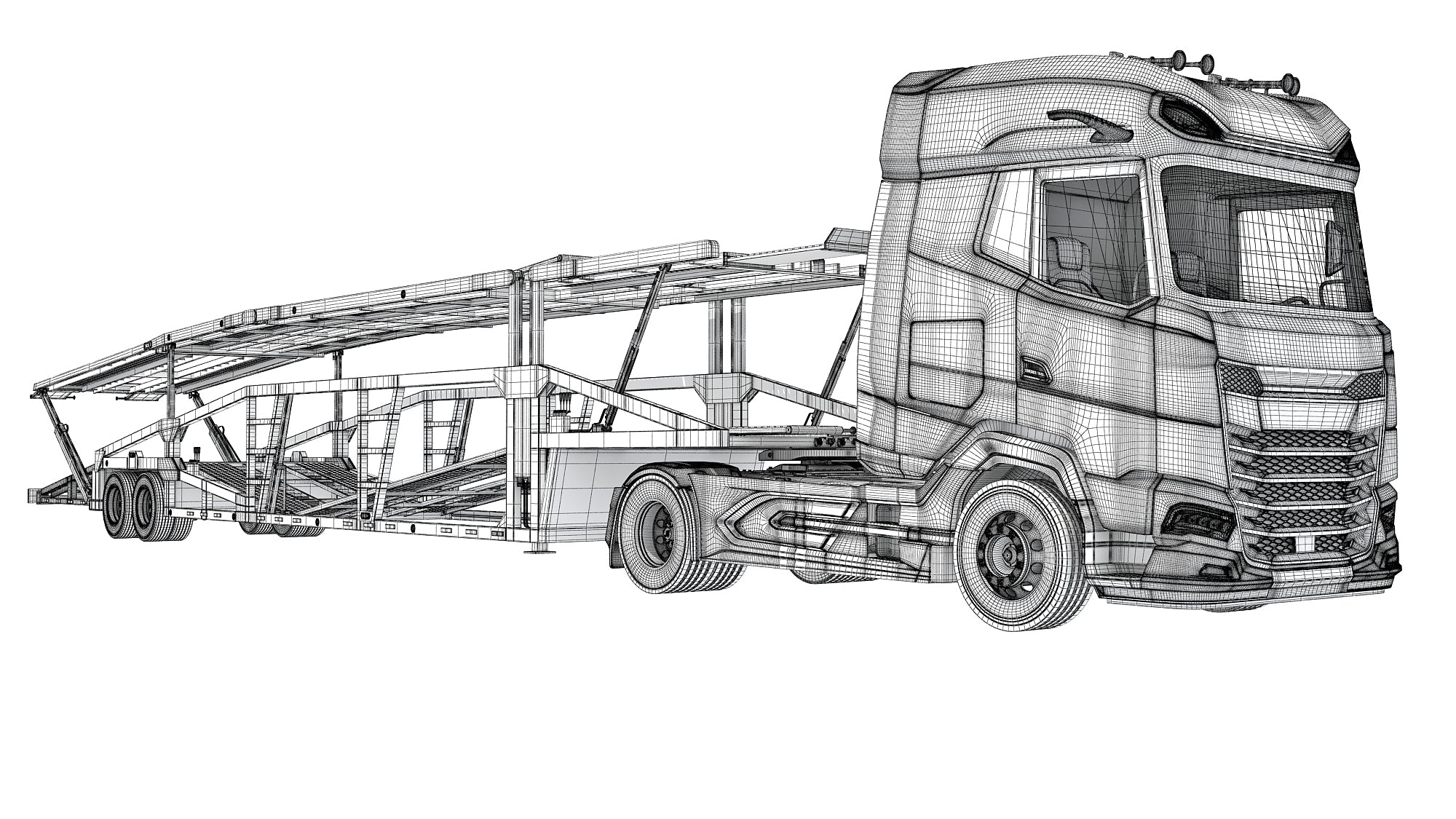 Car Carrier Semi Truck Trailer
