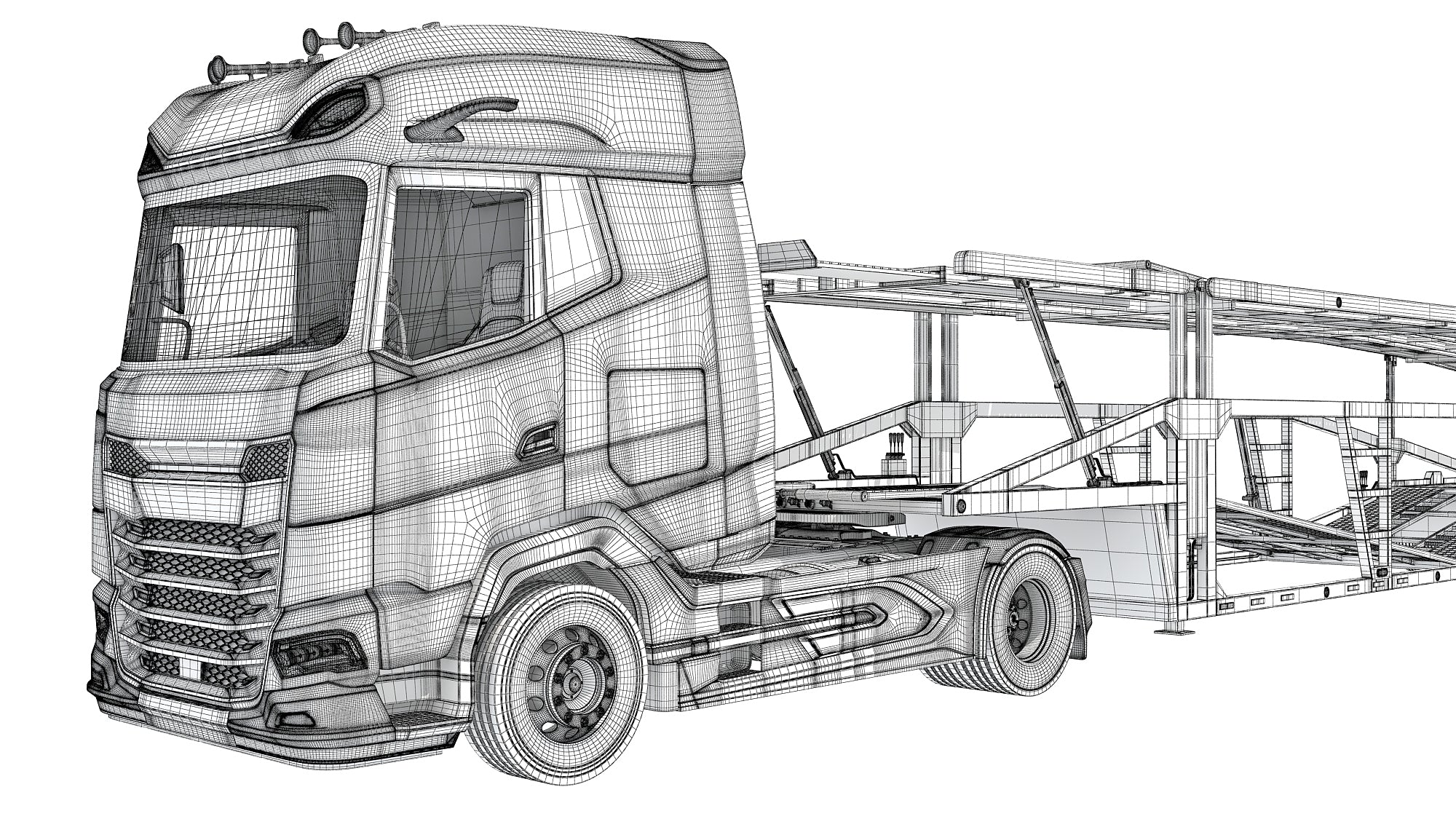 Car Carrier Semi Truck Trailer