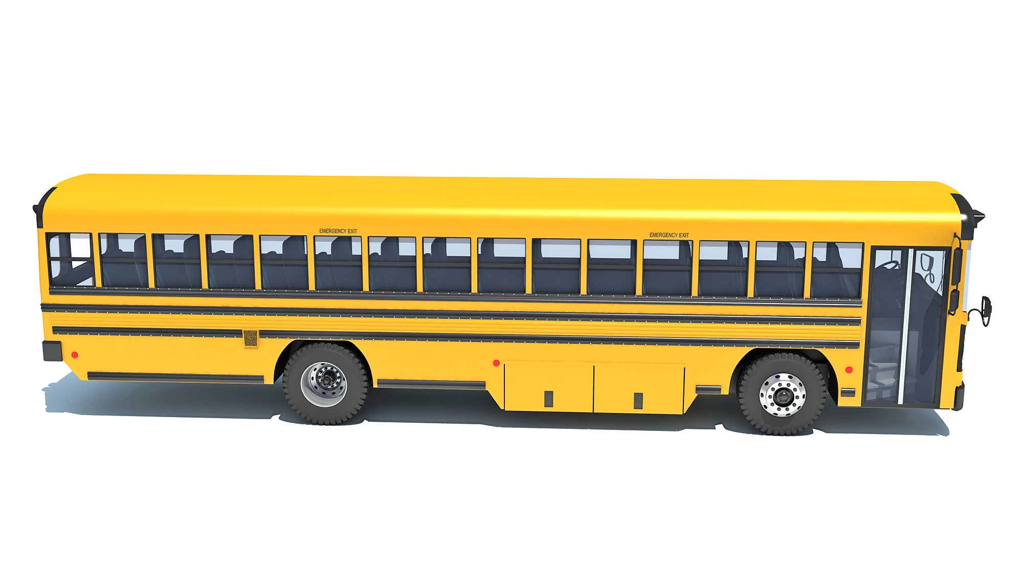 Blue Bird School Bus 3D Model 3D Horse