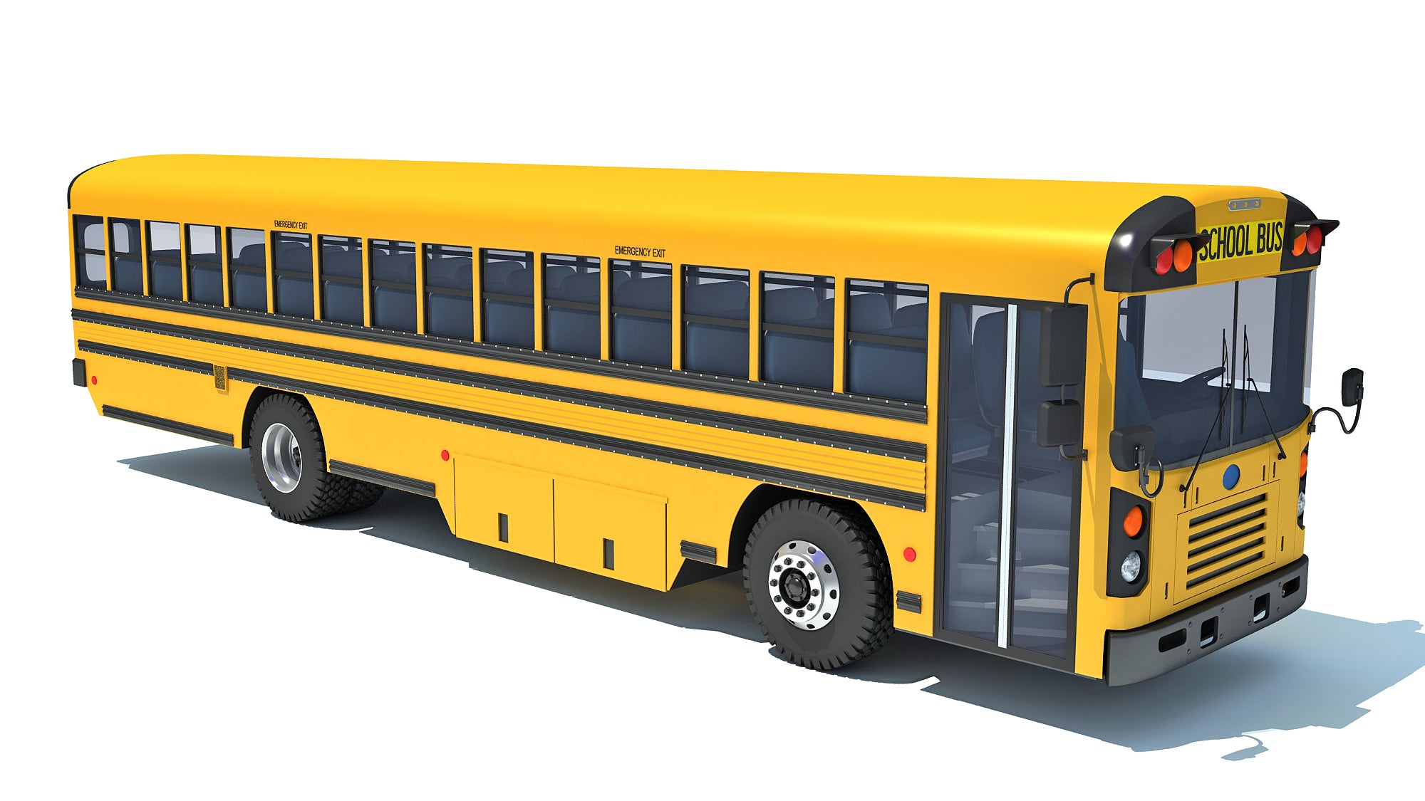 Blue Bird School Bus 3D Model
