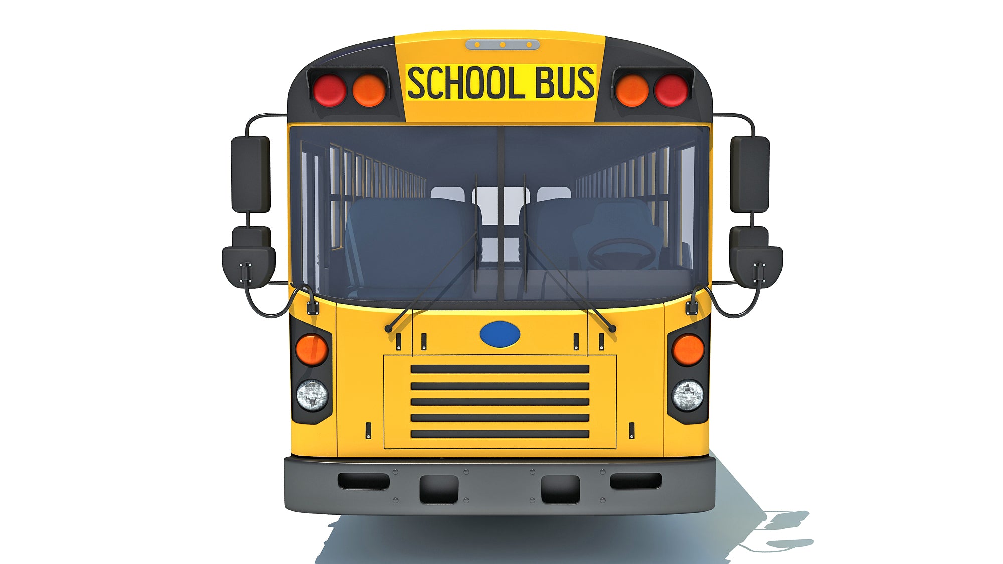 Blue Bird School Bus 3D Model