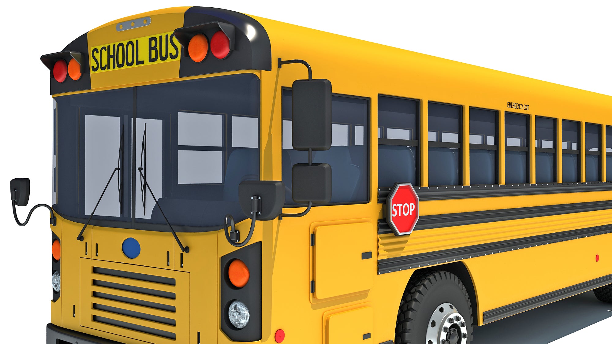 Blue Bird School Bus 3D Model
