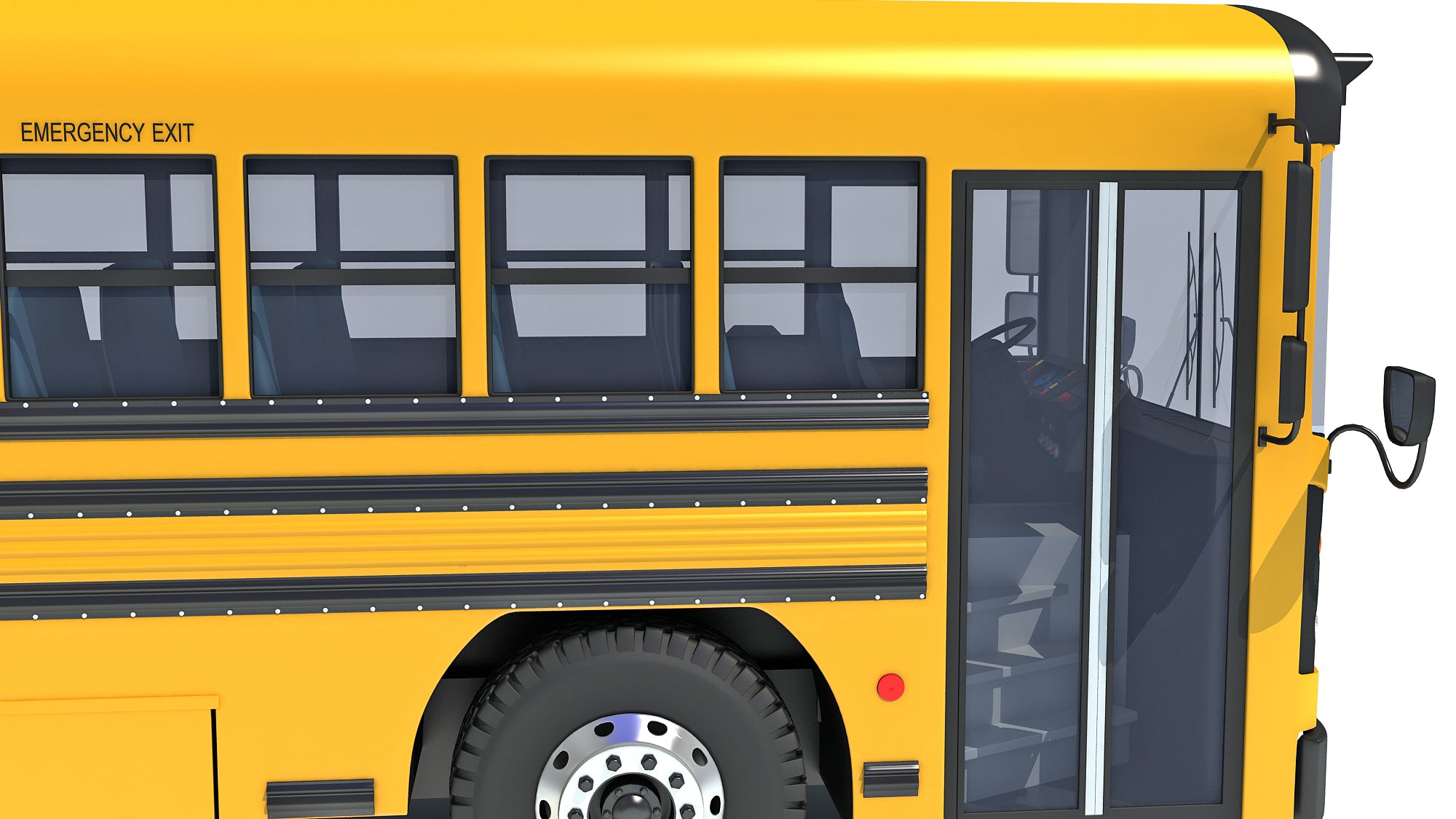 Blue Bird School Bus 3D Model