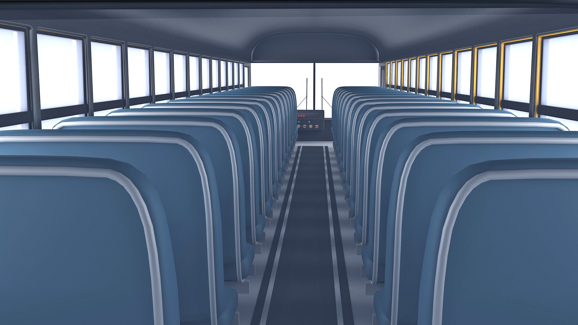 Blue Bird School Bus 3D Model