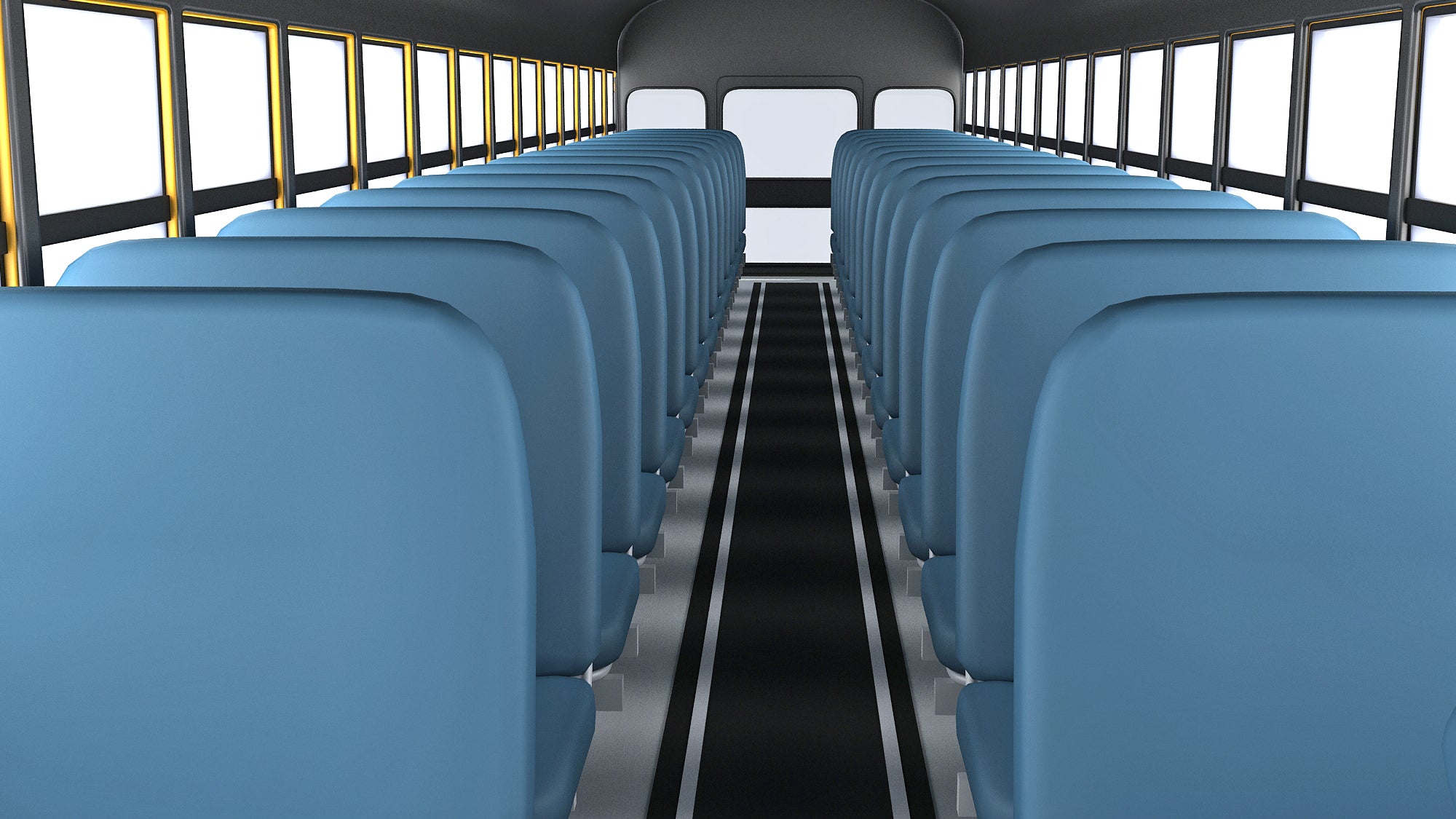 Blue Bird School Bus 3D Model