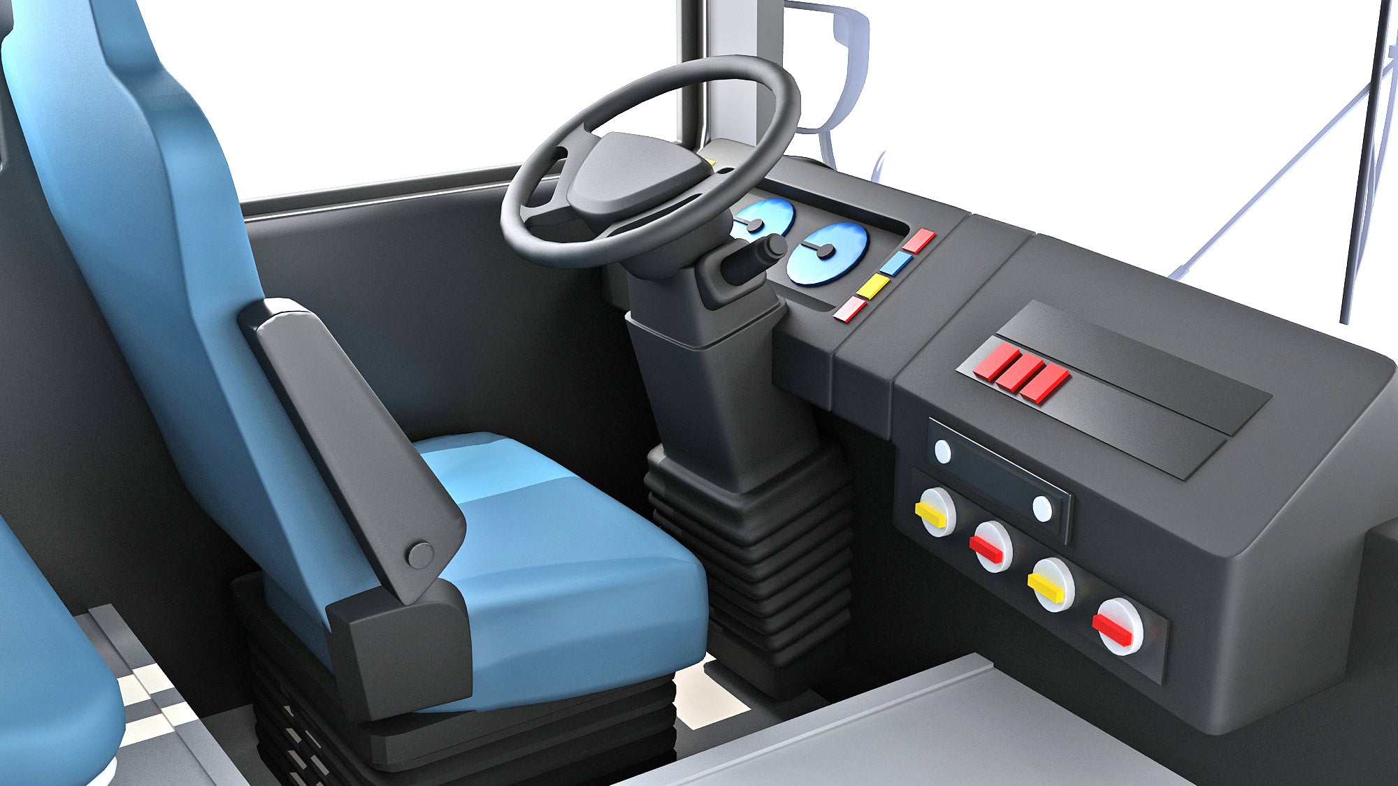Blue Bird School Bus 3D Model