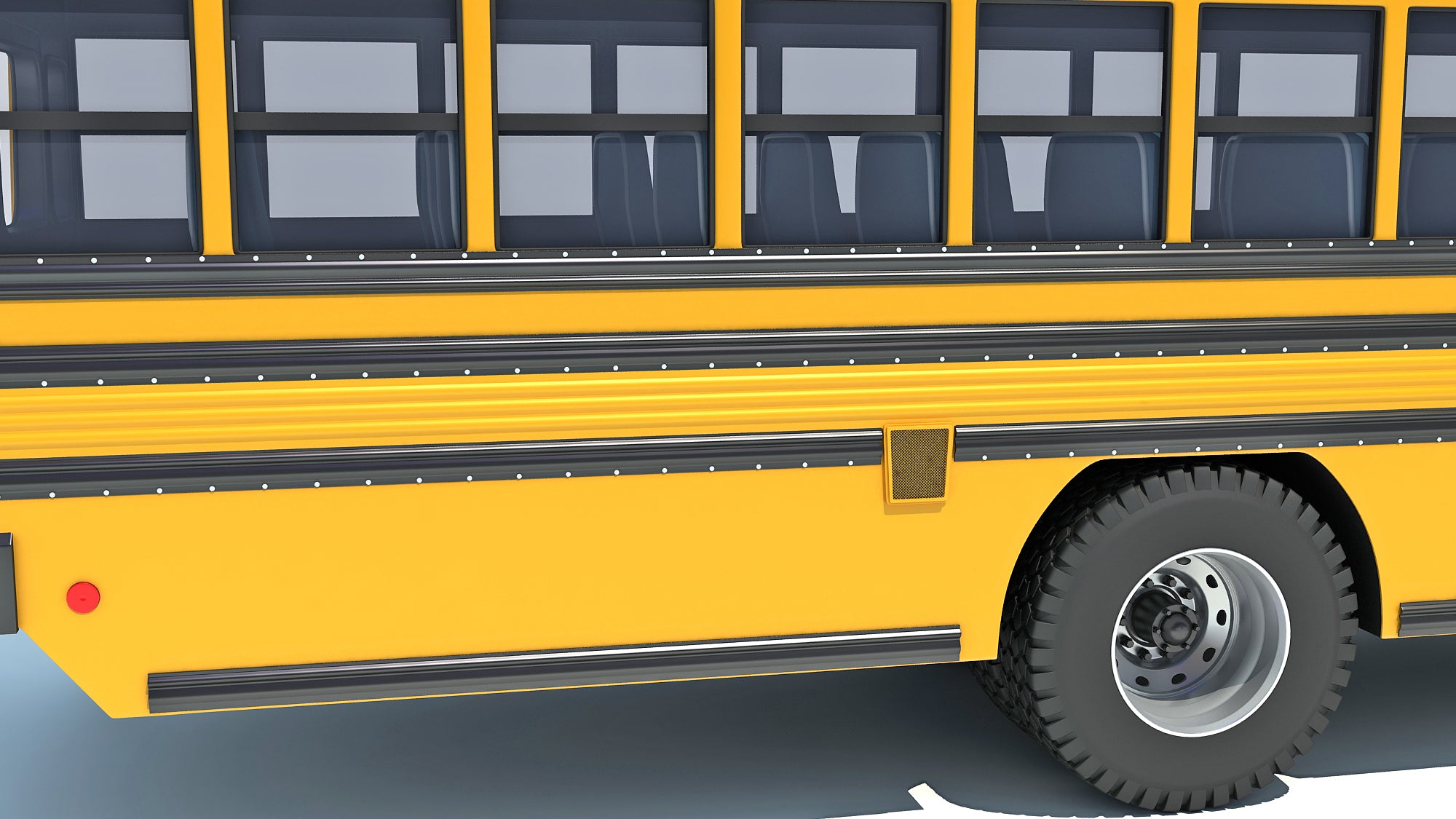 Blue Bird School Bus 3D Model