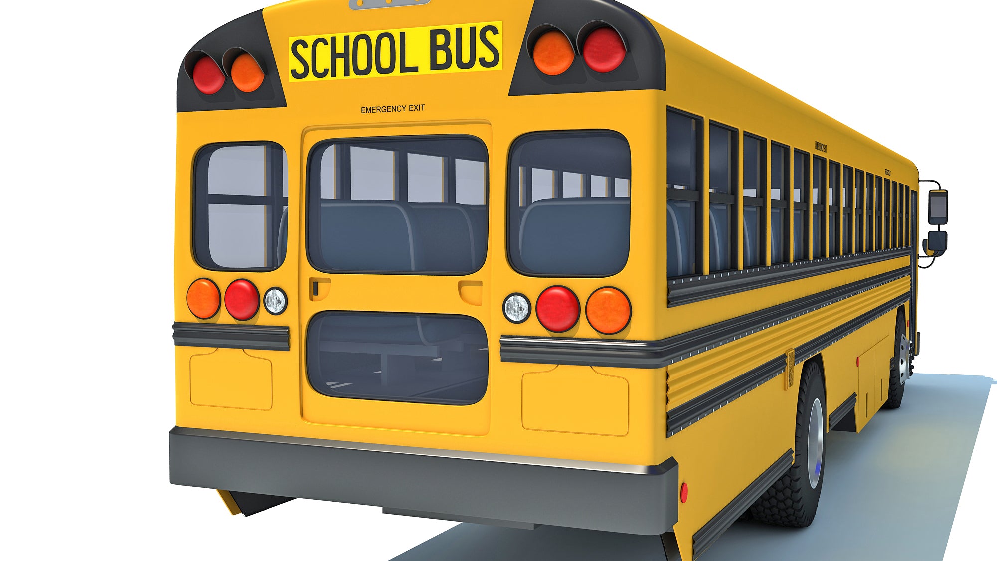 Blue Bird School Bus 3D Model