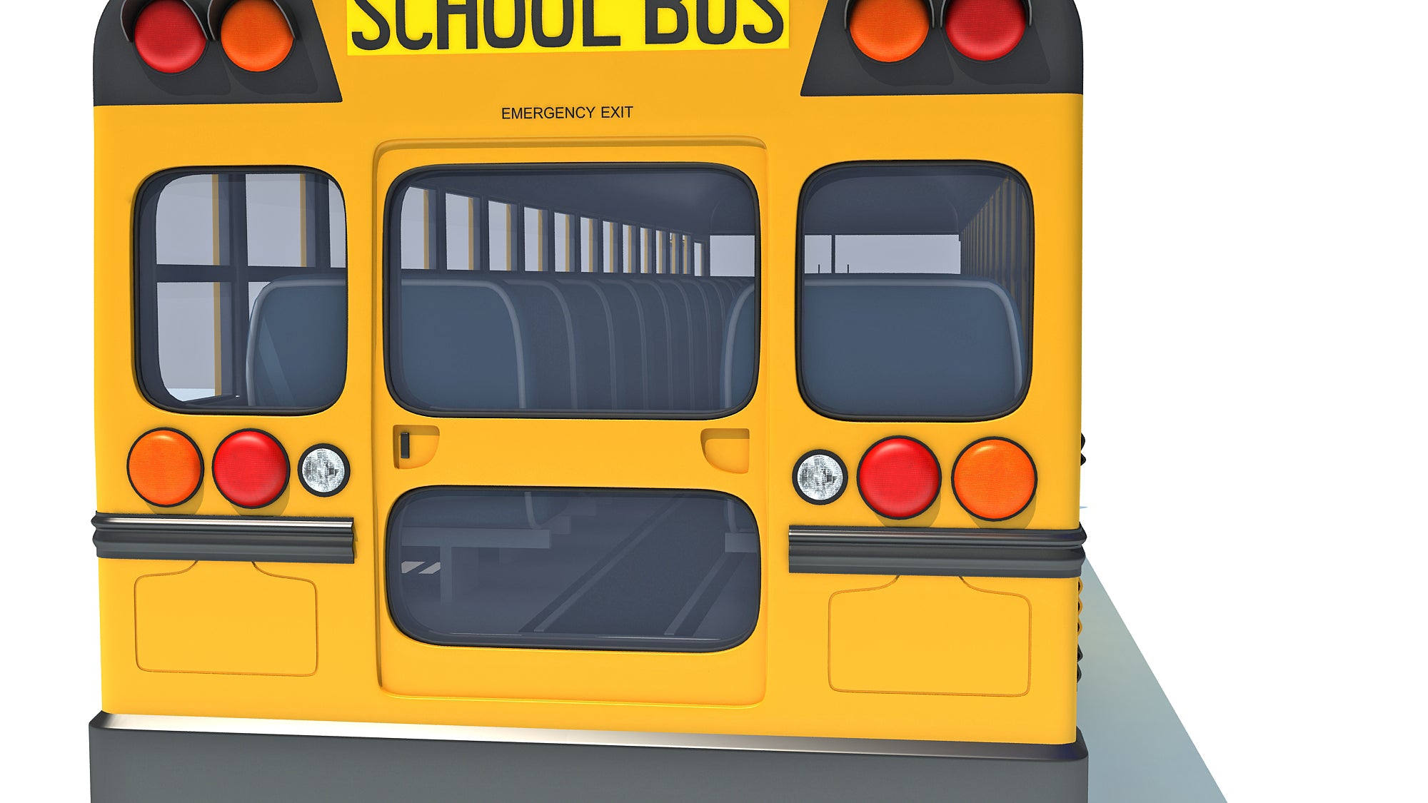 Blue Bird School Bus 3D Model