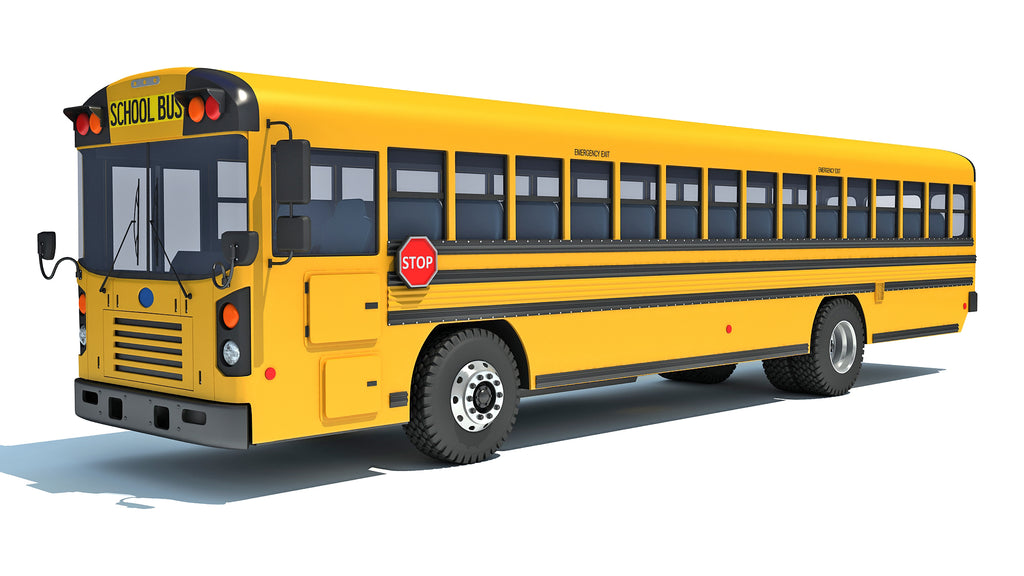 Blue Bird School Bus 3D Model