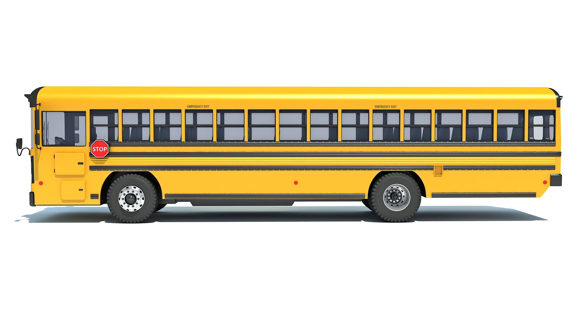 Blue Bird School Bus 3D Model