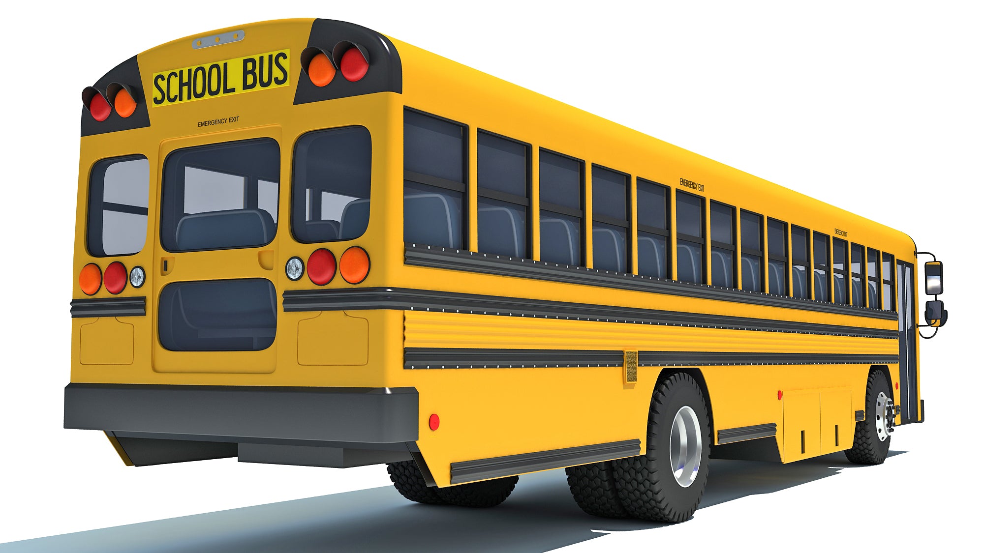 Blue Bird School Bus 3D Model