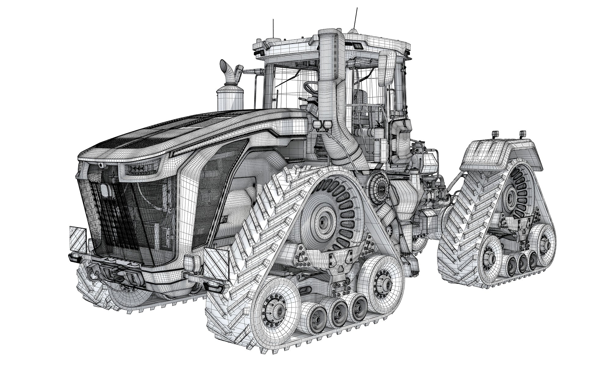 4WD Tracked Articulated Tractor