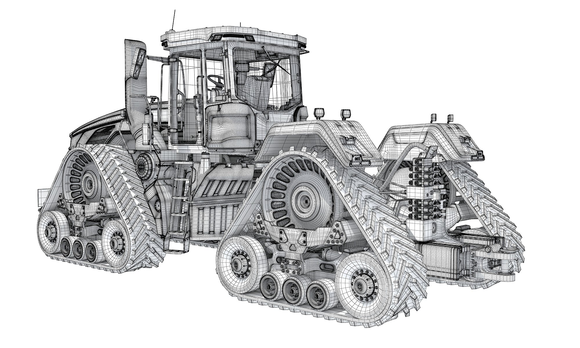 4WD Tracked Articulated Tractor
