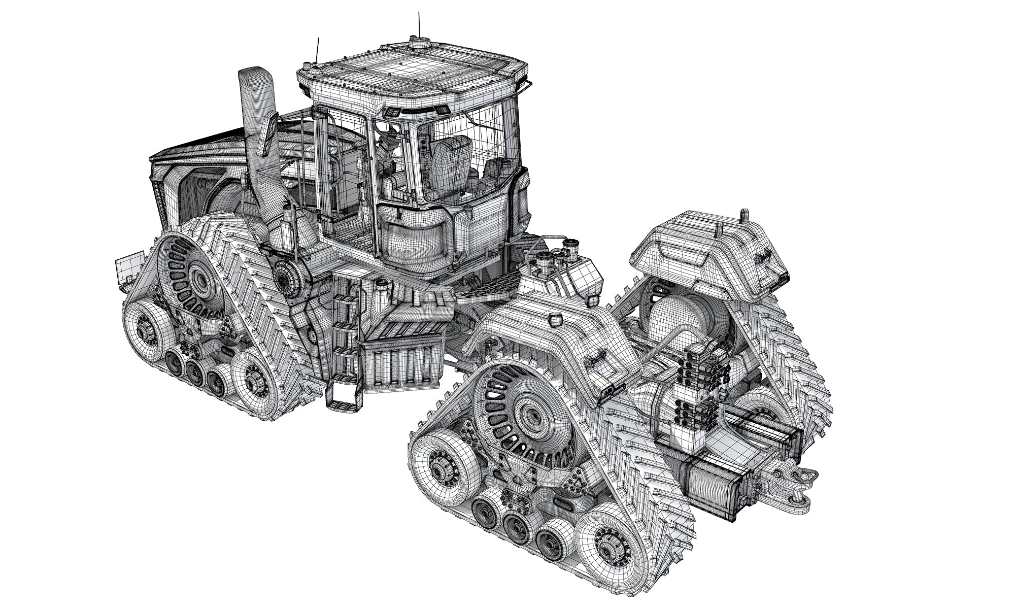 4WD Tracked Articulated Tractor