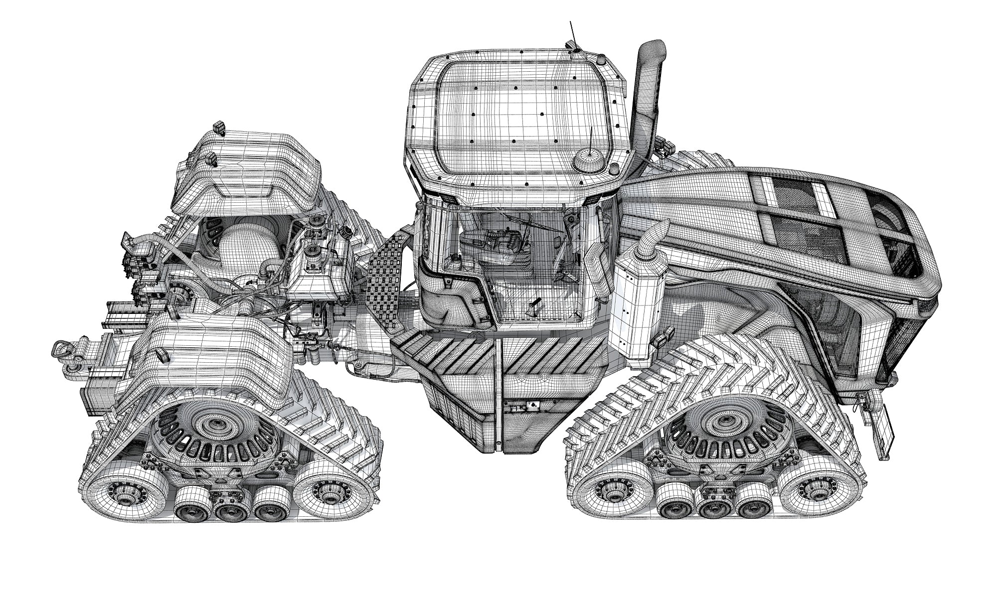4WD Tracked Articulated Tractor