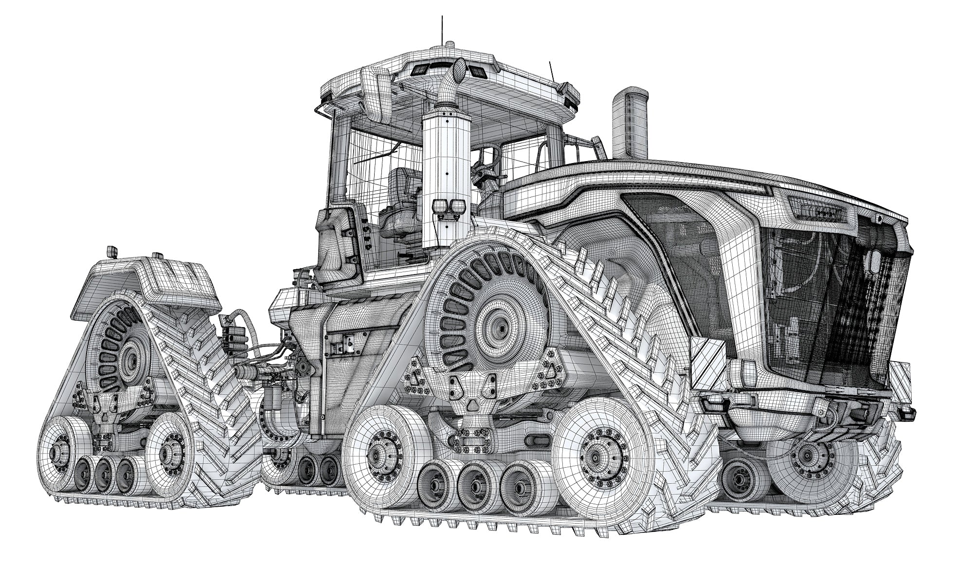 4WD Tracked Articulated Tractor