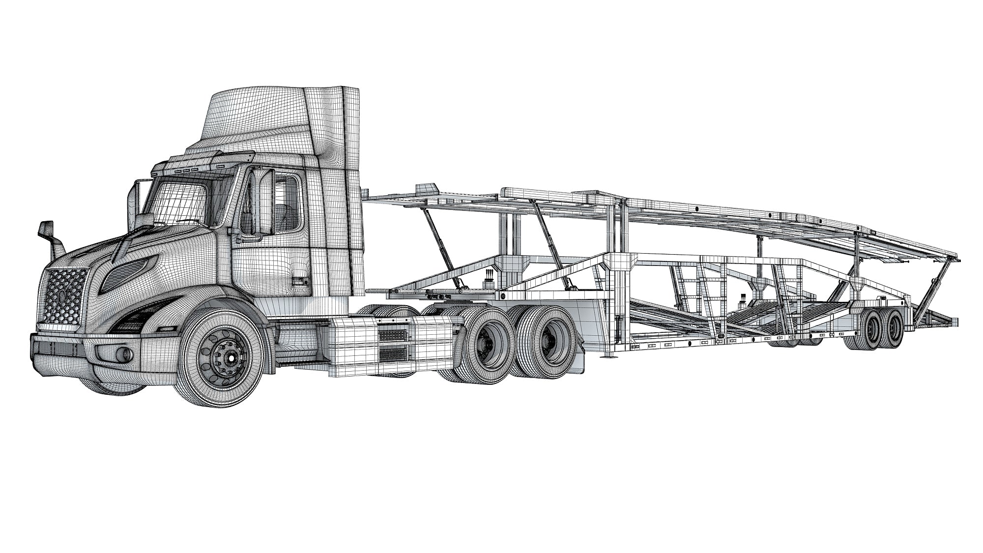 Car Carrier Semi Truck Trailer