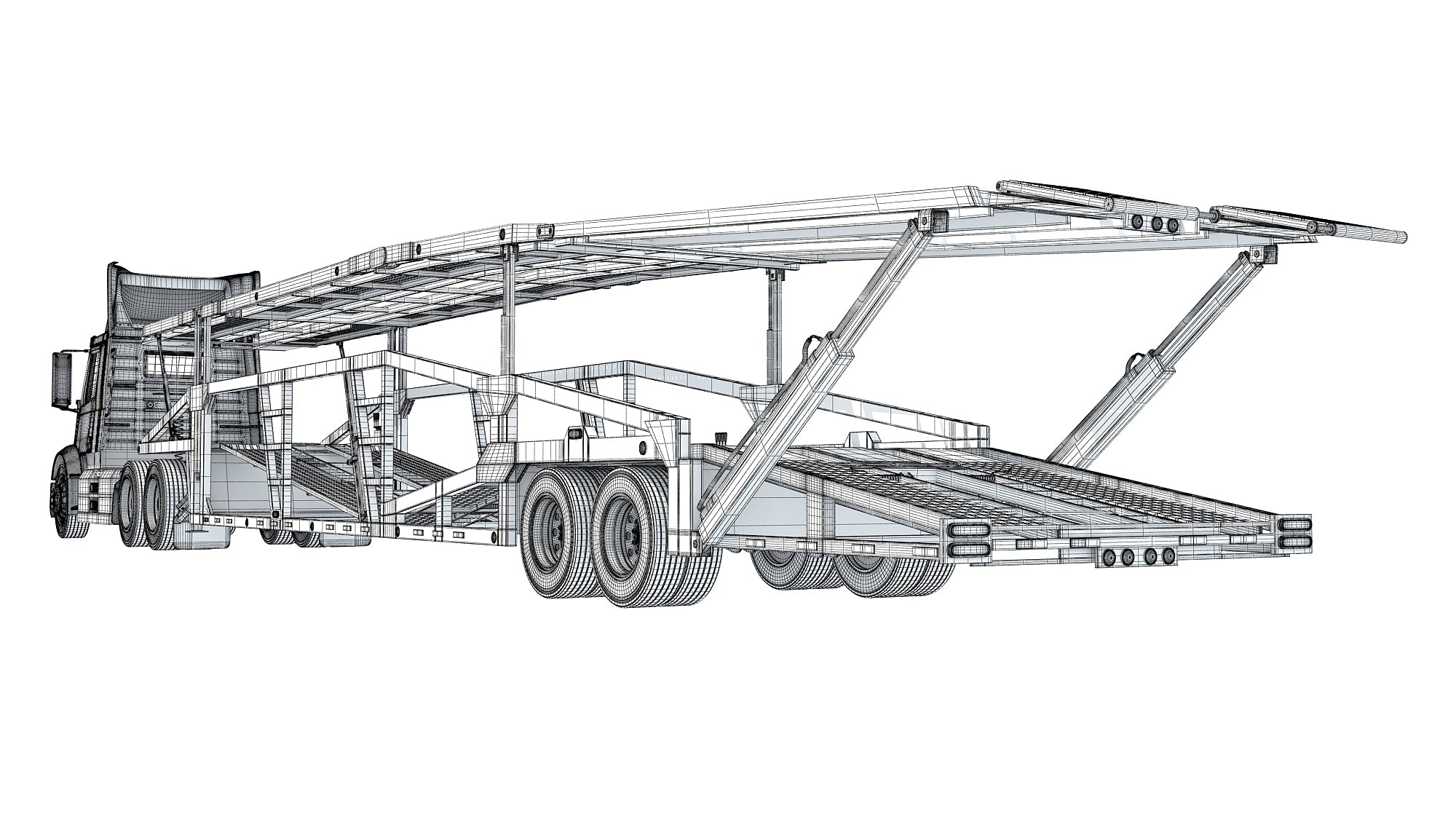 Car Carrier Semi Truck Trailer