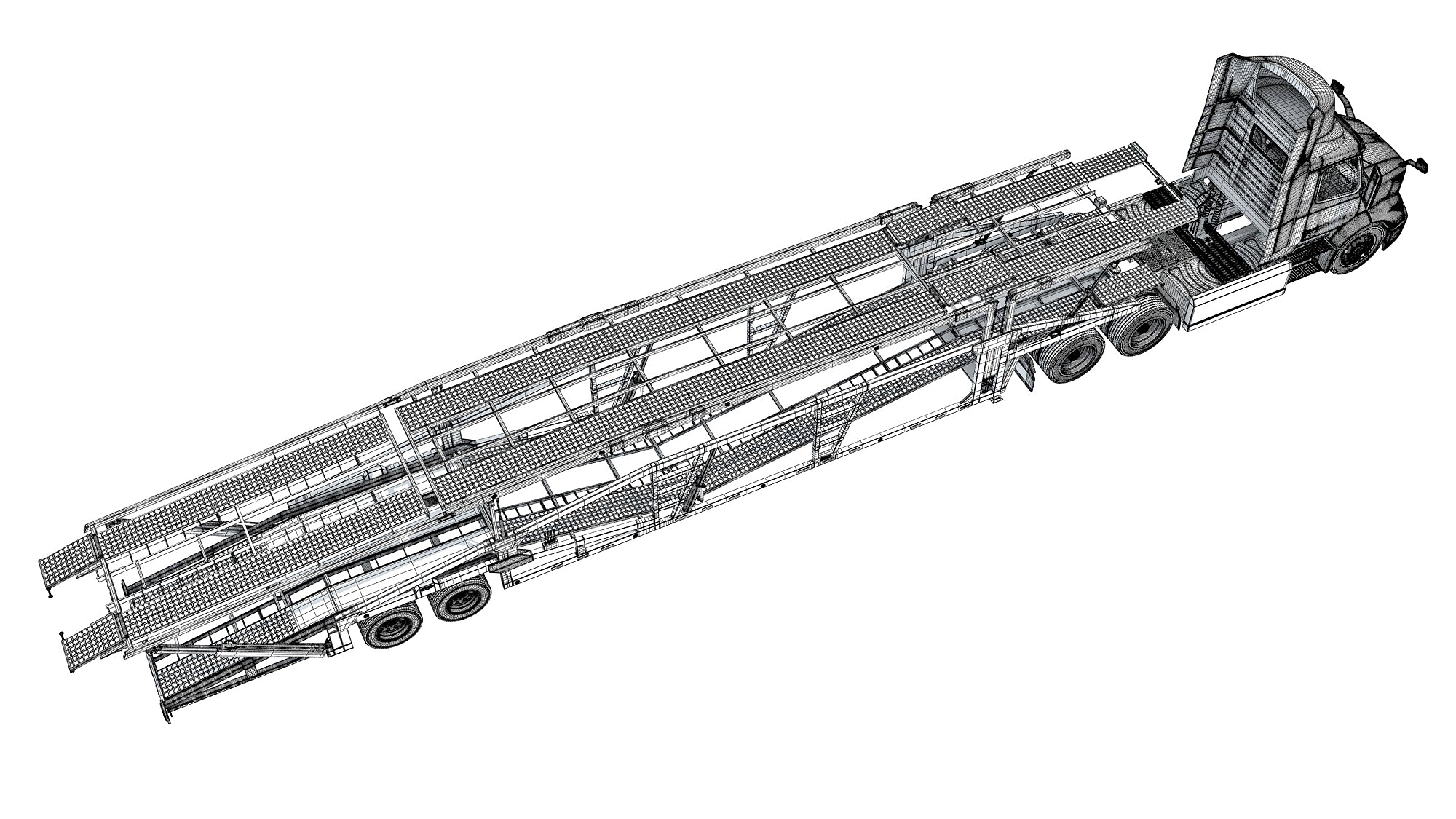 Car Carrier Semi Truck Trailer
