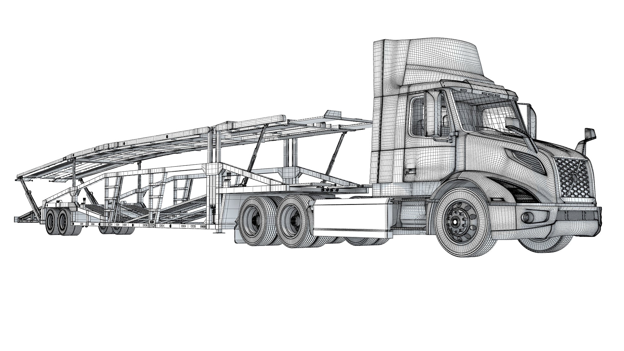 Car Carrier Semi Truck Trailer