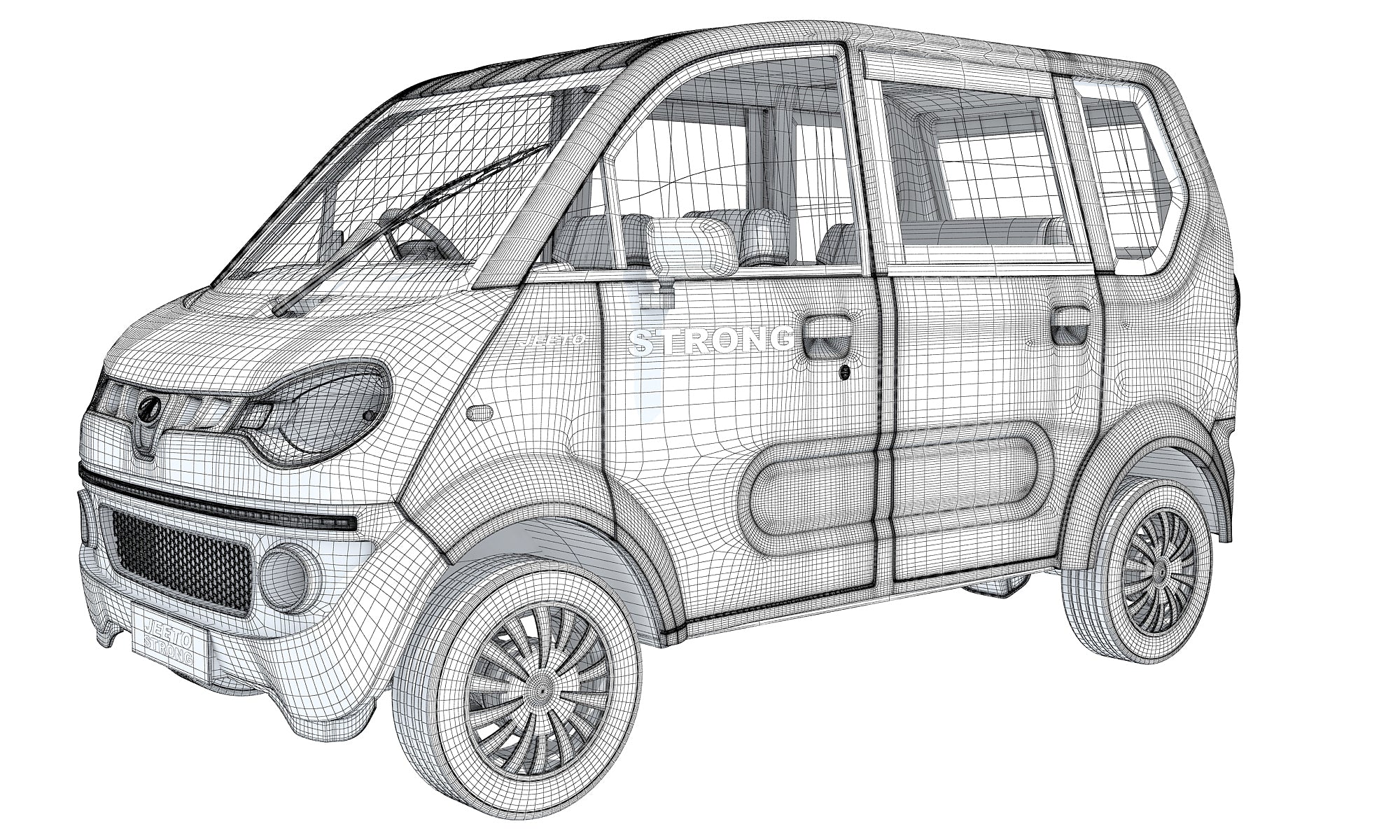 Mahindra Jeeto Minivan 3D Model – Indian Light Commercial Vehicle LCV