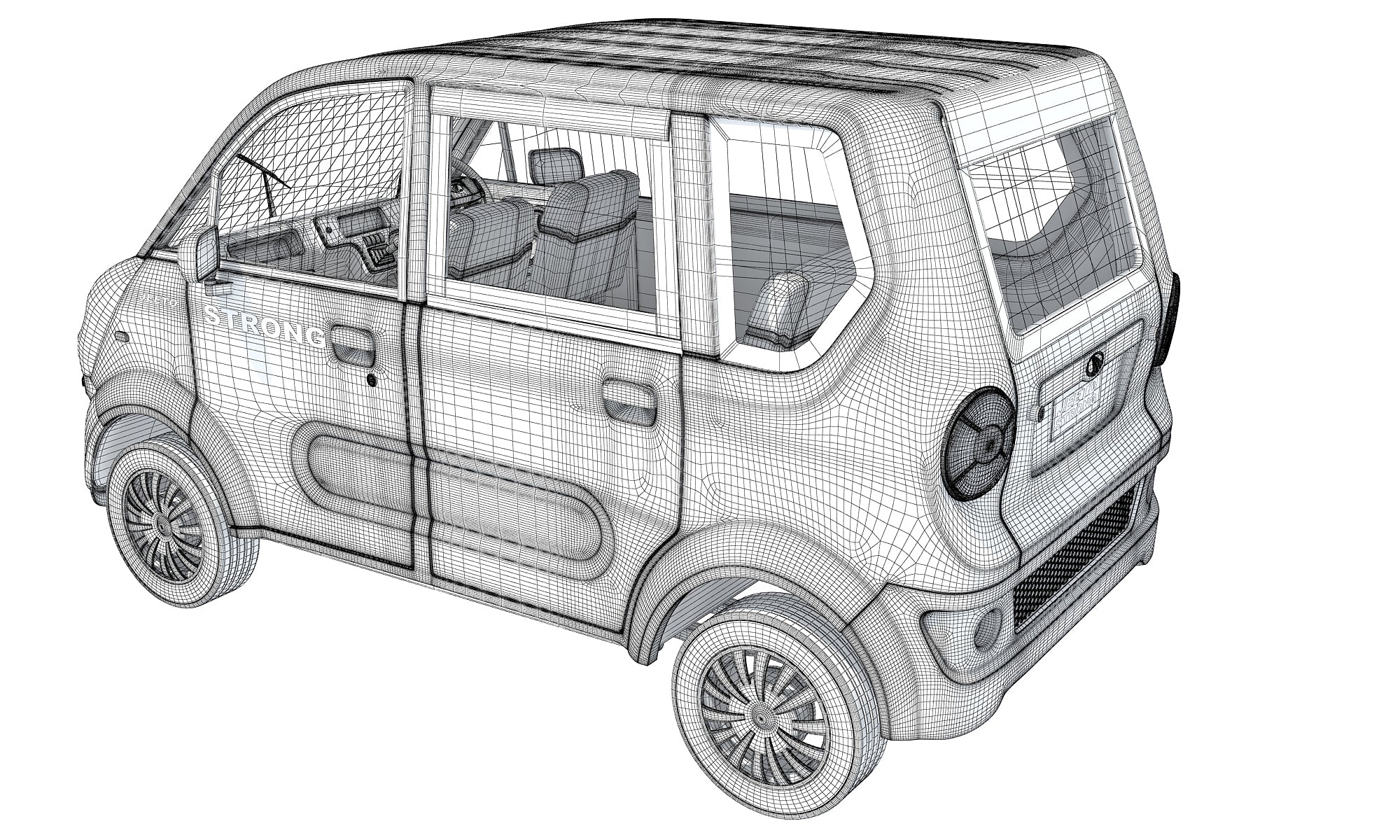 Mahindra Jeeto Minivan 3D Model – Indian Light Commercial Vehicle LCV
