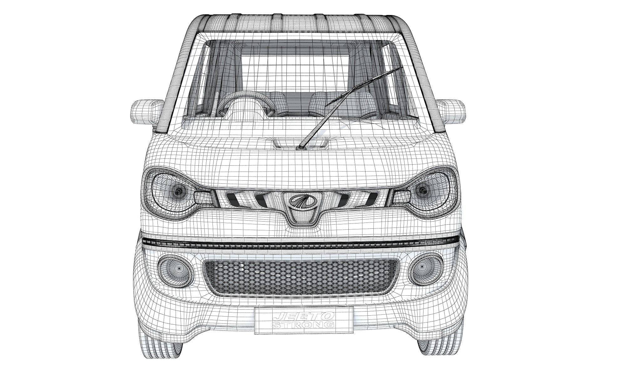 Mahindra Jeeto Minivan 3D Model – Indian Light Commercial Vehicle LCV