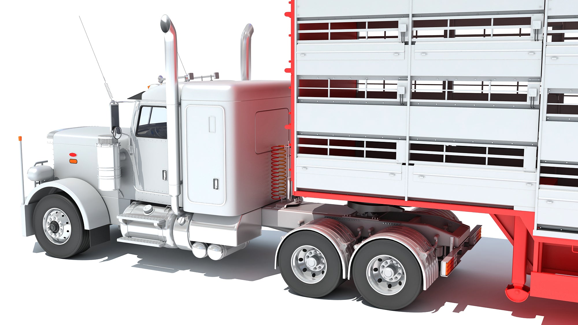 Animal Transporter Semi Truck and Trailer