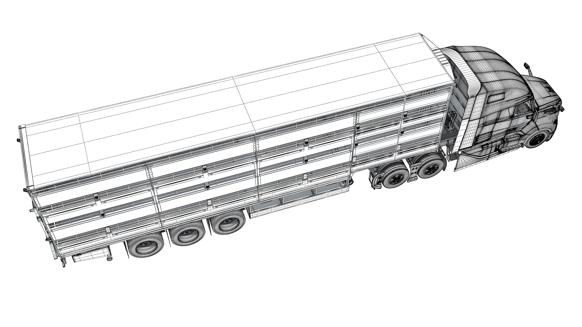 2024 Animal Transporter Semi Truck and Trailer