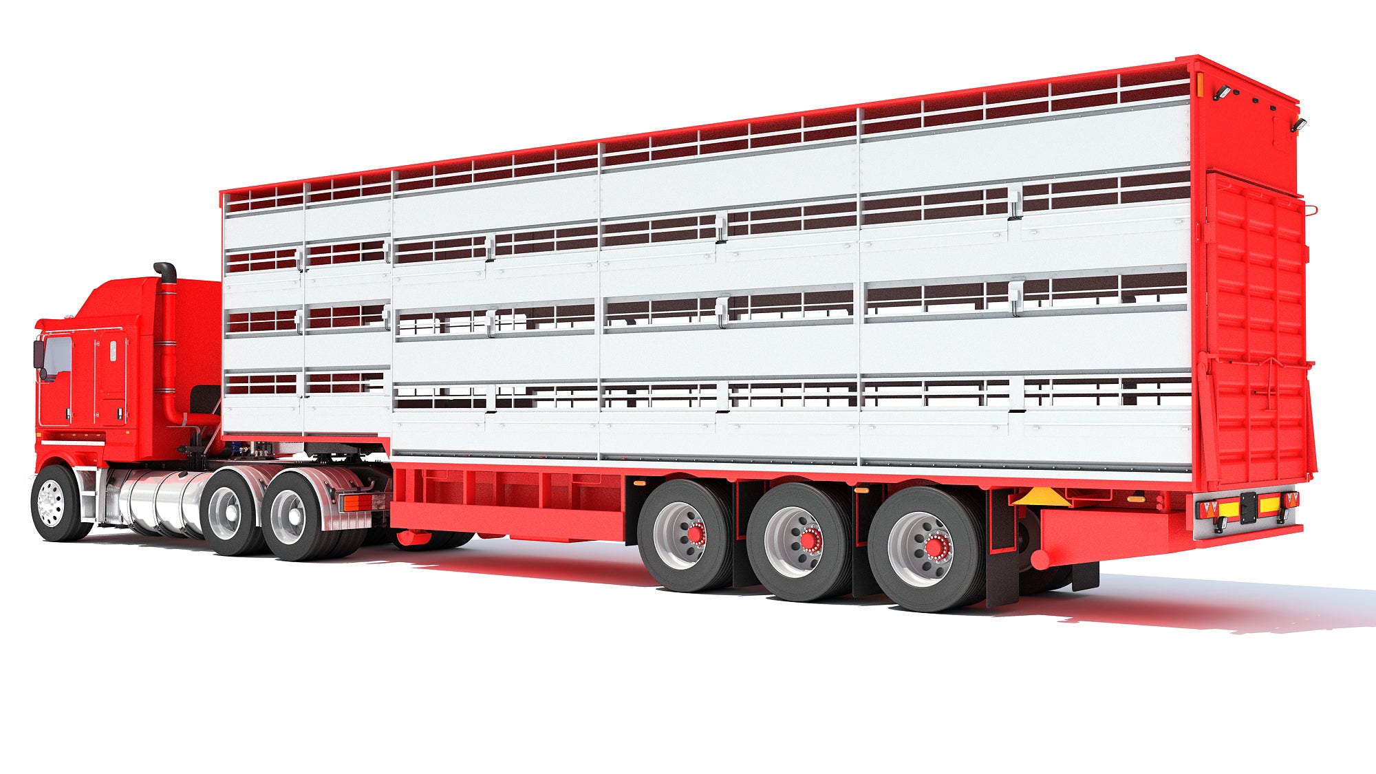 Kenworth Truck with Animal Transporter Trailer