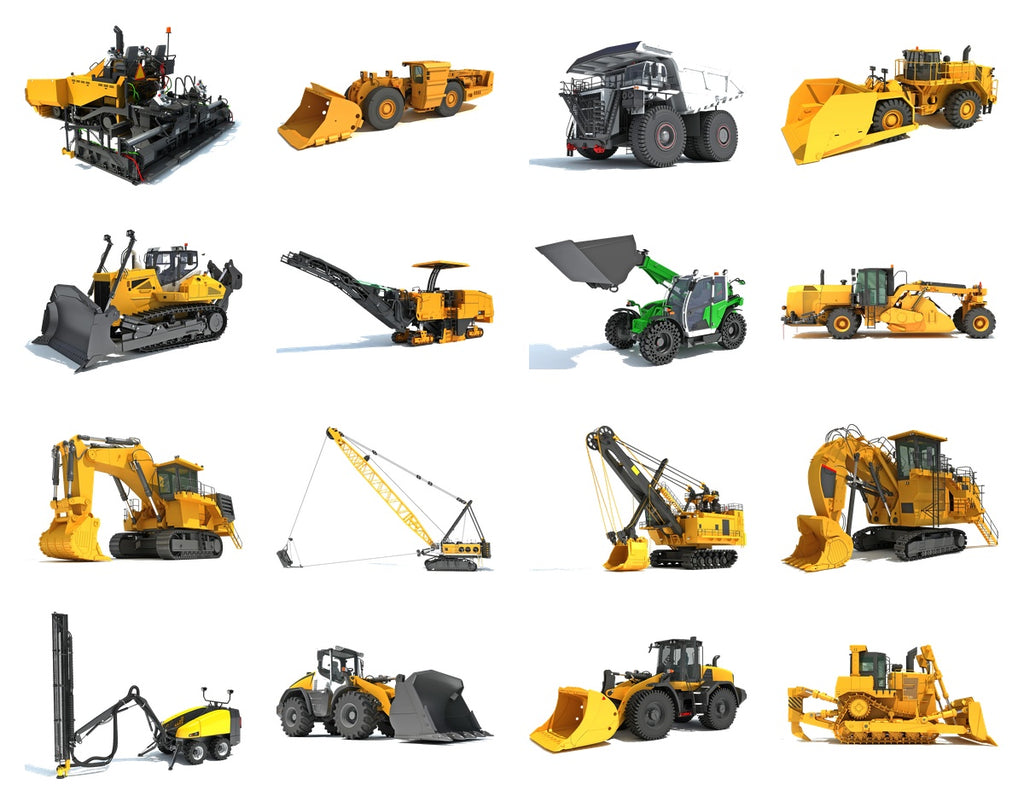 Heavy Construction Equipment Pack Industrial Machinery