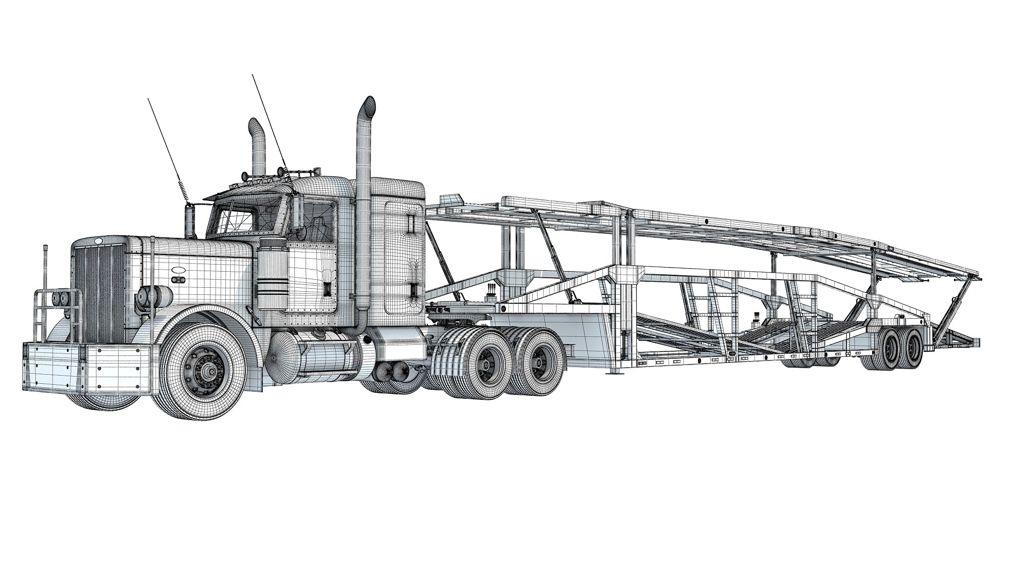 Car Carrier Semi Truck Trailer