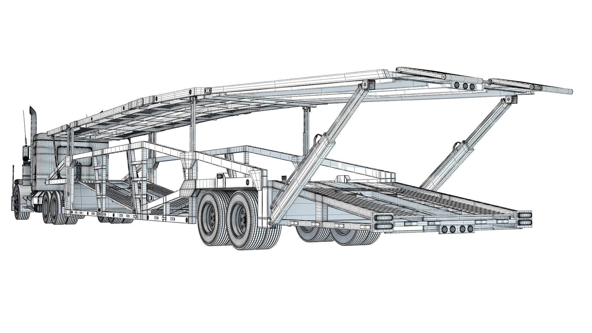Car Carrier Semi Truck Trailer