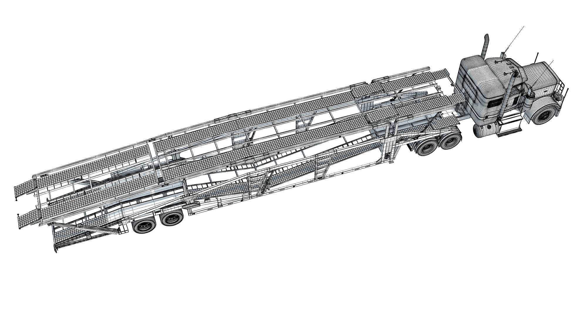 Car Carrier Semi Truck Trailer