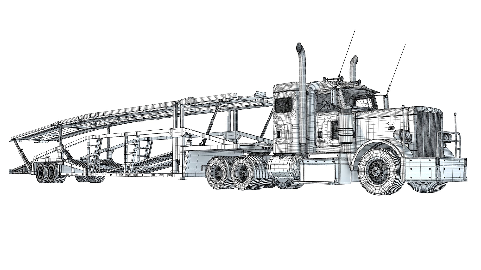Car Carrier Semi Truck Trailer