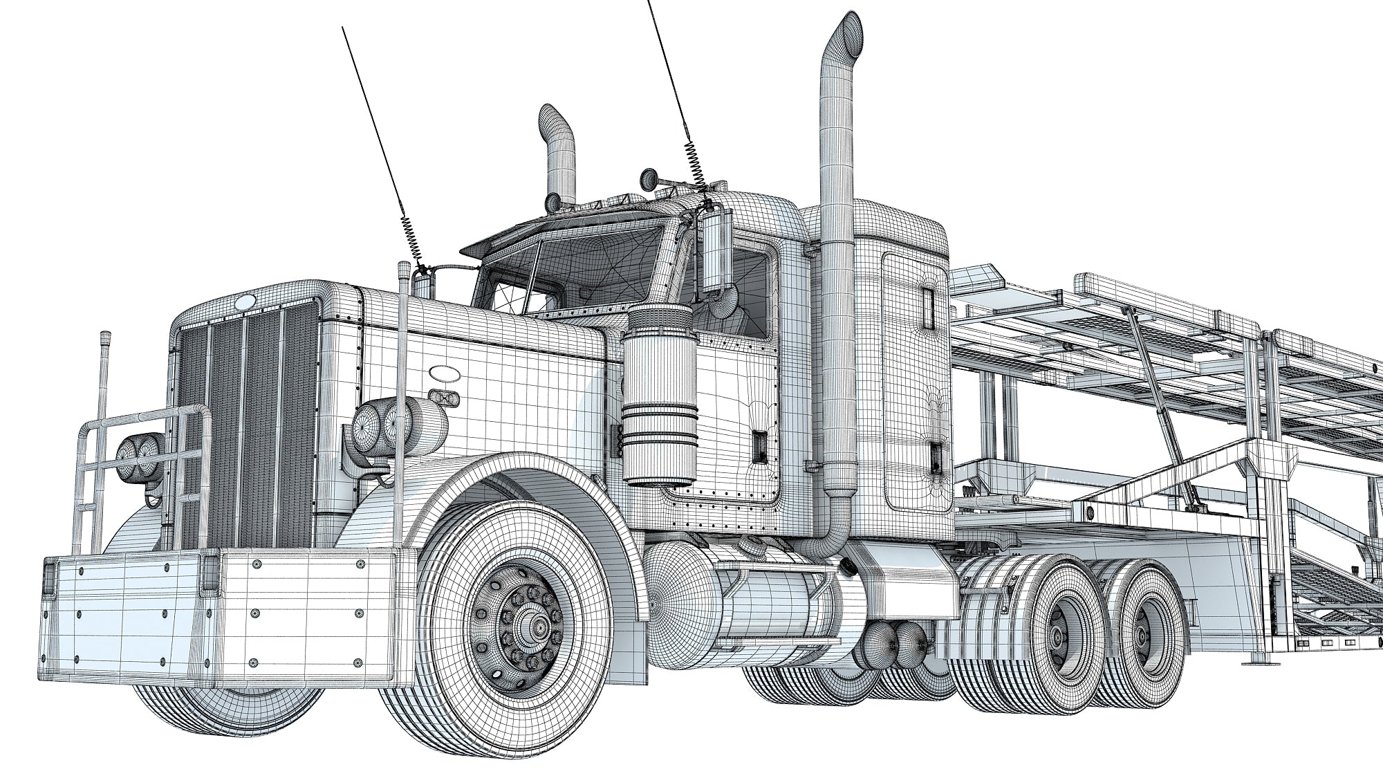 Car Carrier Semi Truck Trailer